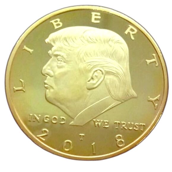 Donald Trump 2018 24K Gold Plated Collectible Eagle Coin with Fit Display Case - Picture 5 of 6